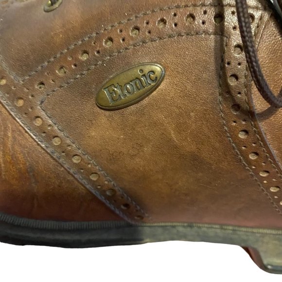 Etonic Men Brown Leather Oxford Spikes Golf Golfer Golfing Shoes Size‎ 10.5W main image 8
